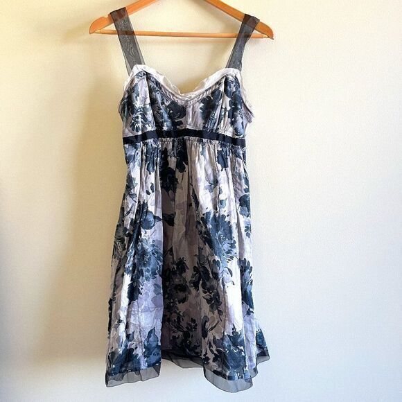Loft Ann Taylor Empire‎ Waist Dress with sheer straps Size 6 Floral Print… - Picture 1 of 8